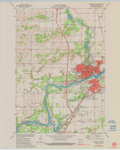 United States Geological Survey Chippewa Falls, WI (1972, 24000-Scale) digital map