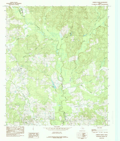 United States Geological Survey Chireno North, TX (1984, 24000-Scale) digital map