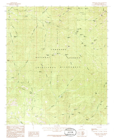 United States Geological Survey Chiricahua Peak, AZ (1986, 24000-Scale) digital map