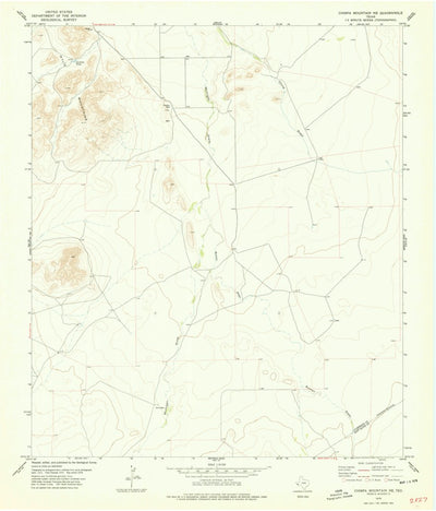 United States Geological Survey Chispa Mountain NE, TX (1978, 24000-Scale) digital map