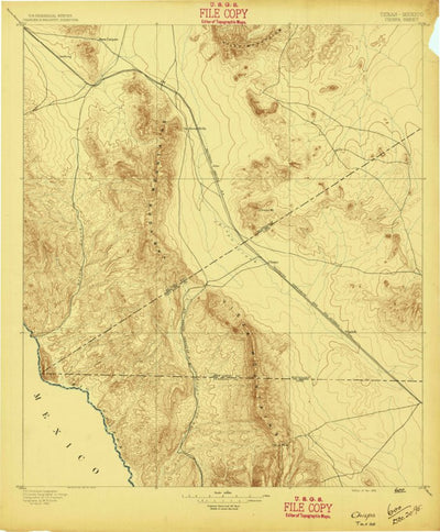 United States Geological Survey Chispa, TX (1895, 125000-Scale) digital map