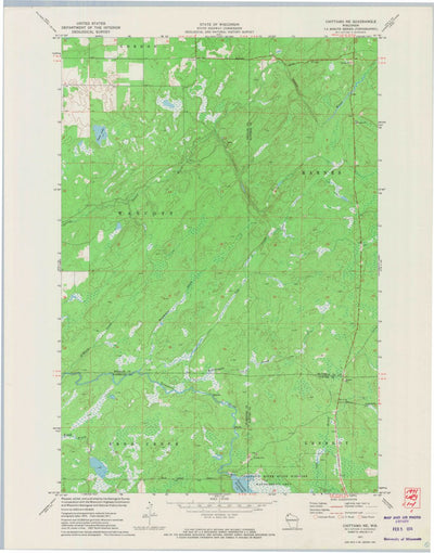United States Geological Survey Chittamo NE, WI (1971, 24000-Scale) digital map