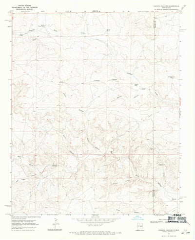 United States Geological Survey Chivata Canyon, NM (1967, 24000-Scale) digital map