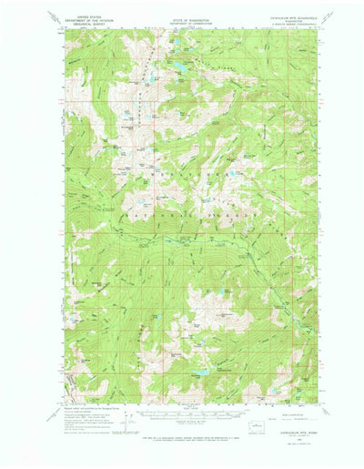 United States Geological Survey Chiwarkum Mountains, WA (1965, 62500-Scale) digital map