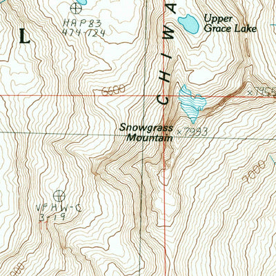 United States Geological Survey Chiwaukum Mountains, WA (1989, 24000-Scale) digital map