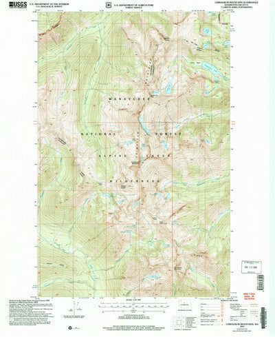 United States Geological Survey Chiwaukum Mountains, WA (2004, 24000-Scale) digital map