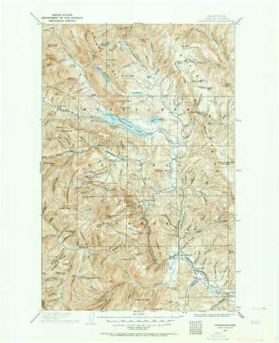 United States Geological Survey Chiwaukum, WA (1901, 125000-Scale) digital map