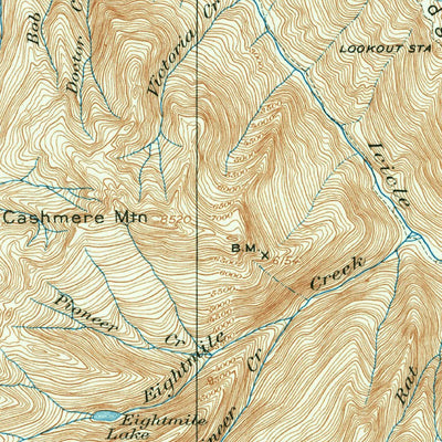 United States Geological Survey Chiwaukum, WA (1901, 125000-Scale) digital map