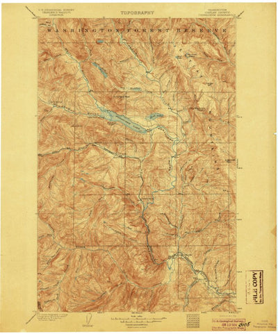 United States Geological Survey Chiwaukum, WA (1904, 125000-Scale) digital map