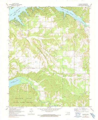 United States Geological Survey Chloeta, OK (1971, 24000-Scale) digital map