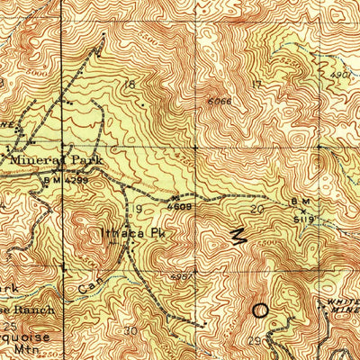 United States Geological Survey Chloride, AZ (1944, 62500-Scale) digital map