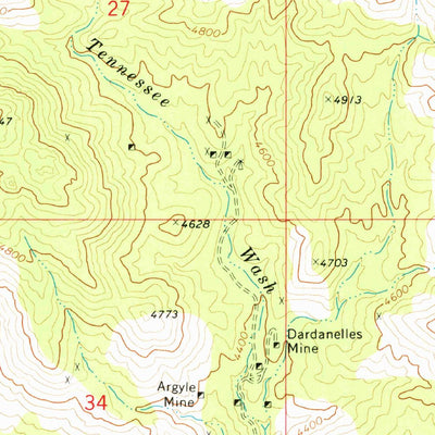 United States Geological Survey Chloride, AZ (1968, 24000-Scale) digital map