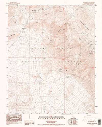 United States Geological Survey Chloride City, CA (1988, 24000-Scale) digital map