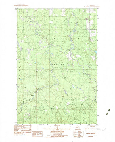 United States Geological Survey Choate, MI (1982, 25000-Scale) digital map