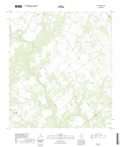 United States Geological Survey Choate, TX (2022, 24000-Scale) digital map