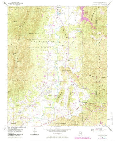 United States Geological Survey Choccolocco, AL (1954, 24000-Scale) digital map