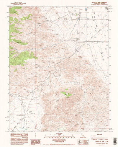 United States Geological Survey Chocolate Mountain, CA-NV (1988, 24000-Scale) digital map