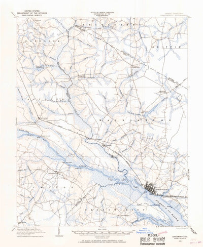 United States Geological Survey Chocowinity, NC (1903, 62500-Scale) digital map