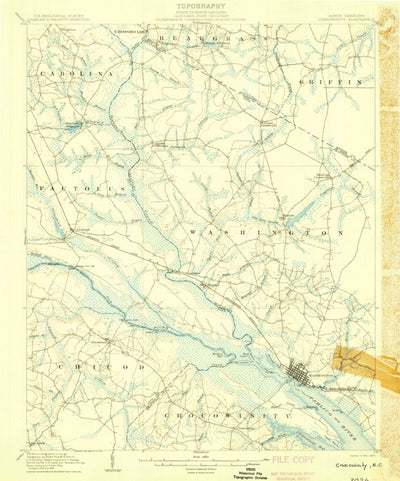 United States Geological Survey Chocowinity, NC (1905, 62500-Scale) digital map