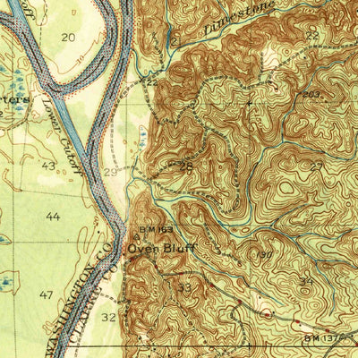 United States Geological Survey Choctaw Bluff, AL (1946, 62500-Scale) digital map