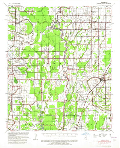 United States Geological Survey Choctaw, MS (1939, 62500-Scale) digital map