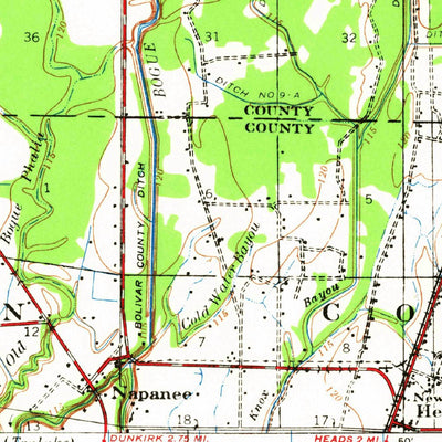United States Geological Survey Choctaw, MS (1939, 62500-Scale) digital map