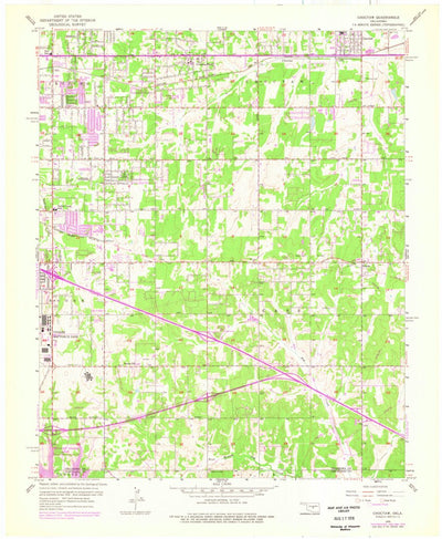 United States Geological Survey Choctaw, OK (1956, 24000-Scale) digital map