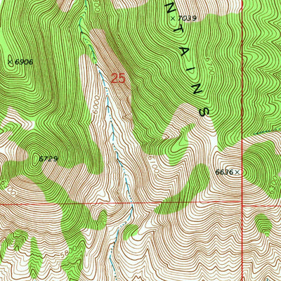 United States Geological Survey Chokecherry Canyon, ID (1968, 24000-Scale) digital map