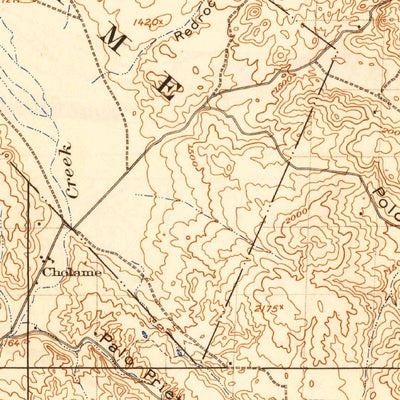 United States Geological Survey Cholame, CA (1917, 125000-Scale) digital map