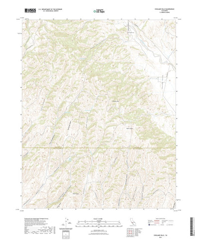 United States Geological Survey Cholame Hills, CA (2021, 24000-Scale) digital map