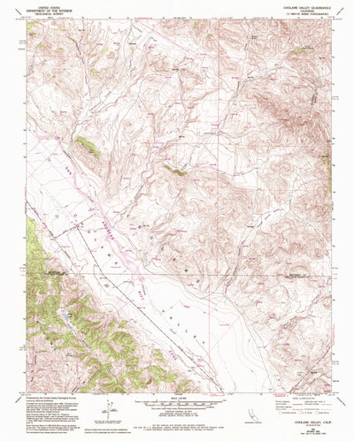 United States Geological Survey Cholame Valley, CA (1961, 24000-Scale) digital map