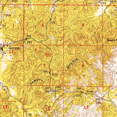 United States Geological Survey Chopin, LA (1948, 62500-Scale) digital map