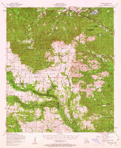 United States Geological Survey Chopin, LA (1954, 62500-Scale) digital map