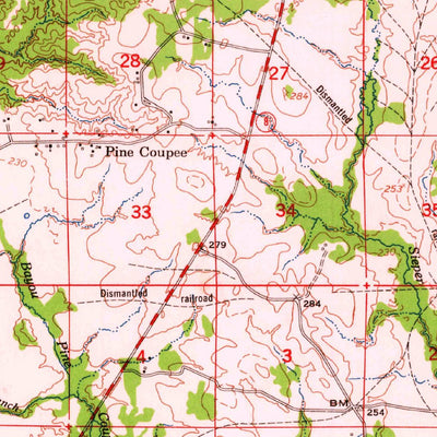 United States Geological Survey Chopin, LA (1954, 62500-Scale) digital map