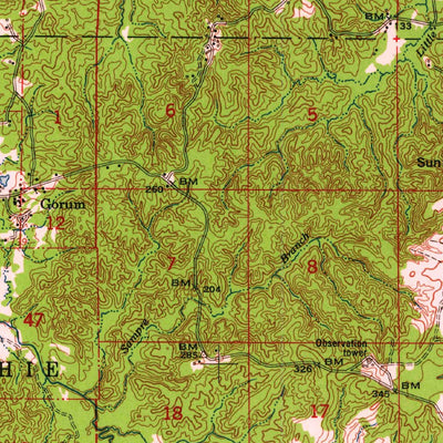 United States Geological Survey Chopin, LA (1954, 62500-Scale) digital map