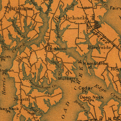 United States Geological Survey Choptank, MD (1898, 125000-Scale) digital map