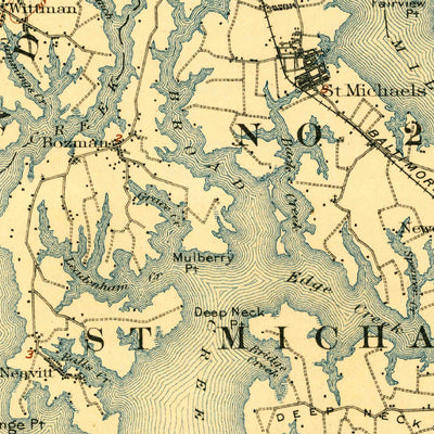 United States Geological Survey Choptank, MD (1908, 125000-Scale) digital map