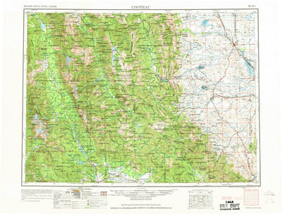 United States Geological Survey Choteau, MT (1962, 250000-Scale) digital map