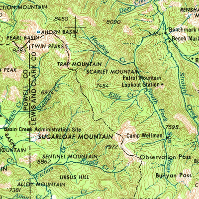 United States Geological Survey Choteau, MT (1962, 250000-Scale) digital map