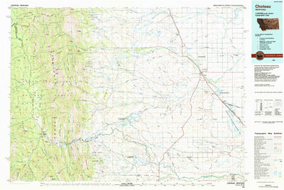 United States Geological Survey Choteau, MT (1984, 100000-Scale) digital map