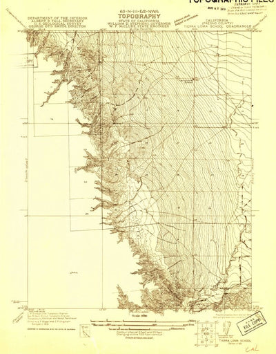 United States Geological Survey Chounet Ranch, CA (1921, 31680-Scale) digital map