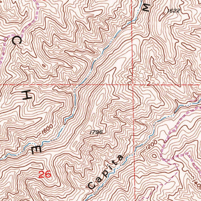 United States Geological Survey Chounet Ranch, CA (1956, 24000-Scale) digital map