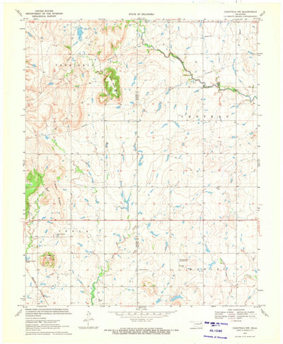 United States Geological Survey Chouteau NW, OK (1970, 24000-Scale) digital map