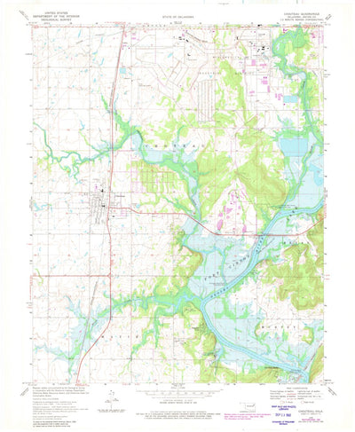 United States Geological Survey Chouteau, OK (1970, 24000-Scale) digital map