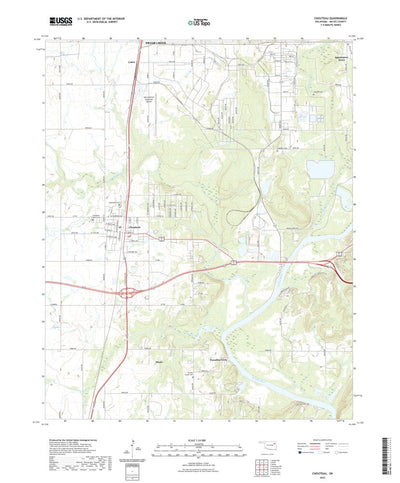 United States Geological Survey Chouteau, OK (2022, 24000-Scale) digital map