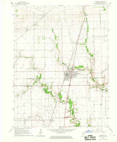 United States Geological Survey Chrisman, IL (1966, 24000-Scale) digital map