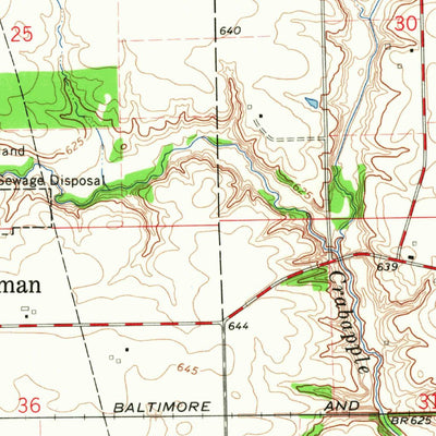 United States Geological Survey Chrisman, IL (1966, 24000-Scale) digital map
