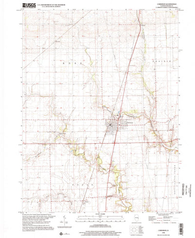 United States Geological Survey Chrisman, IL (1998, 24000-Scale) digital map