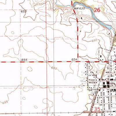 United States Geological Survey Chrisman, IL (1998, 24000-Scale) digital map