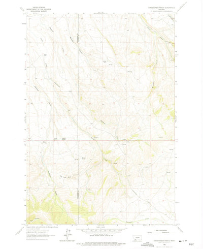 United States Geological Survey Christensen Ranch, MT (1961, 24000-Scale) digital map